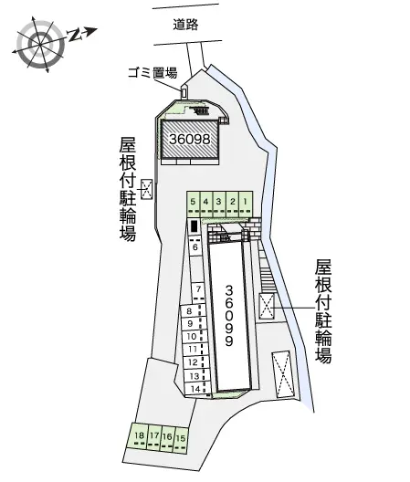 ★手数料０円★四條畷市清瀧 月極駐車場